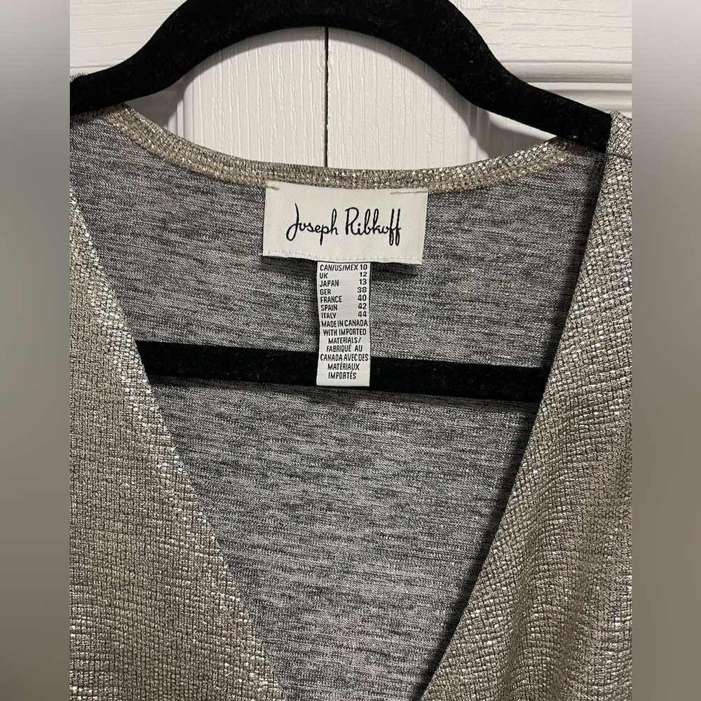 Joseph Ribkoff Silver Dress - Picture 7 of 9
